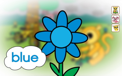 It’s a Blue Flower! Let’s Pair Colors with Nouns. 青い花だ！色と名詞のペアを作りましょう。