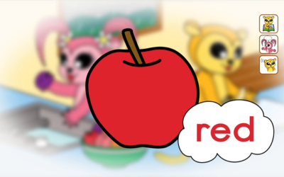 It’s a red apple! Let’s practice simple sentences with fruit! 赤いリンゴ！フルーツで簡単な文を練習しましょう！